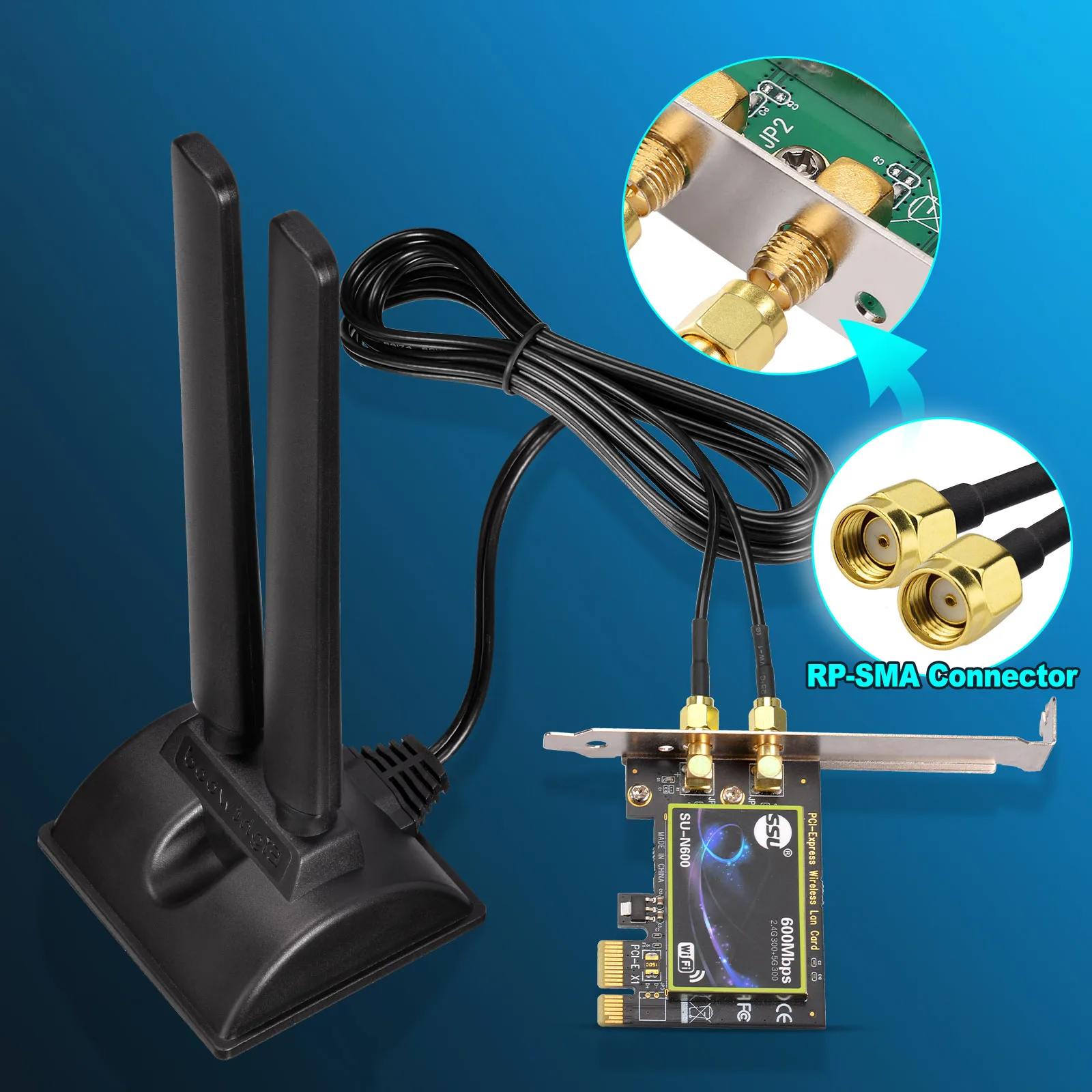 Tri Band WiFi 6E Antenna for Game PC and Security Cameras