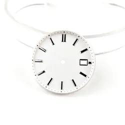 33.5mm No Logo Wave Radial Waffle Wear Watch Dial - Carved Case Mod Parts (White)