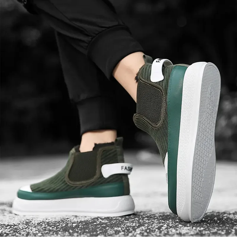 Men's High-top Plus Velvet Thickened Cold-proof Sports Casual Cotton Shoes Non-slip Comfortable Snow Boots Warm Outdoor Footwear