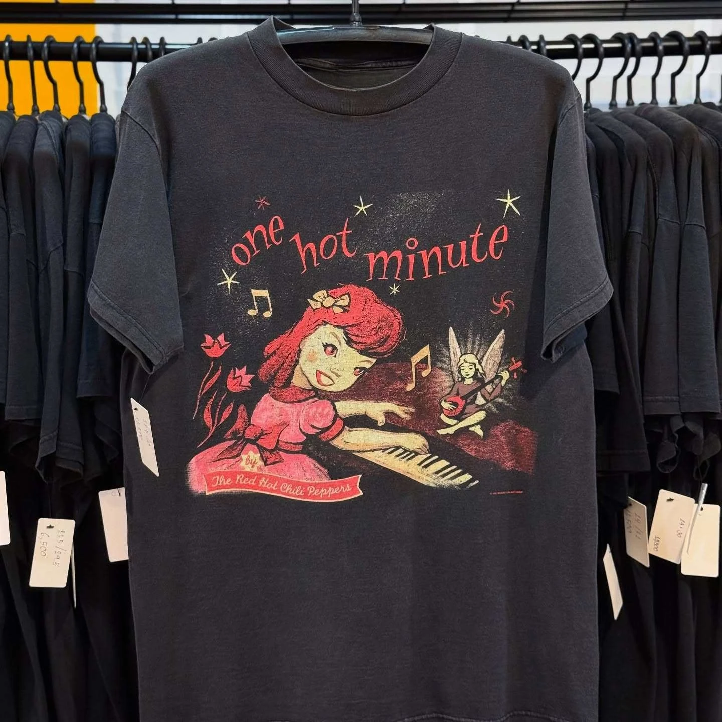 Vintage Red Hot Chili Peppers One Hot Minute RHCP 1995 Band Grafik T-Shirt Baumwolle Herren Damen T-Shirt Sommer Streetwear