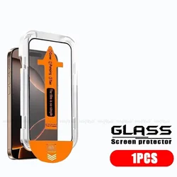 Premium Tempered Glass Screen Protector with 9H Hardness and Full Dust - Free Coverage - iPhone 17 Pro (1 Front Glass)