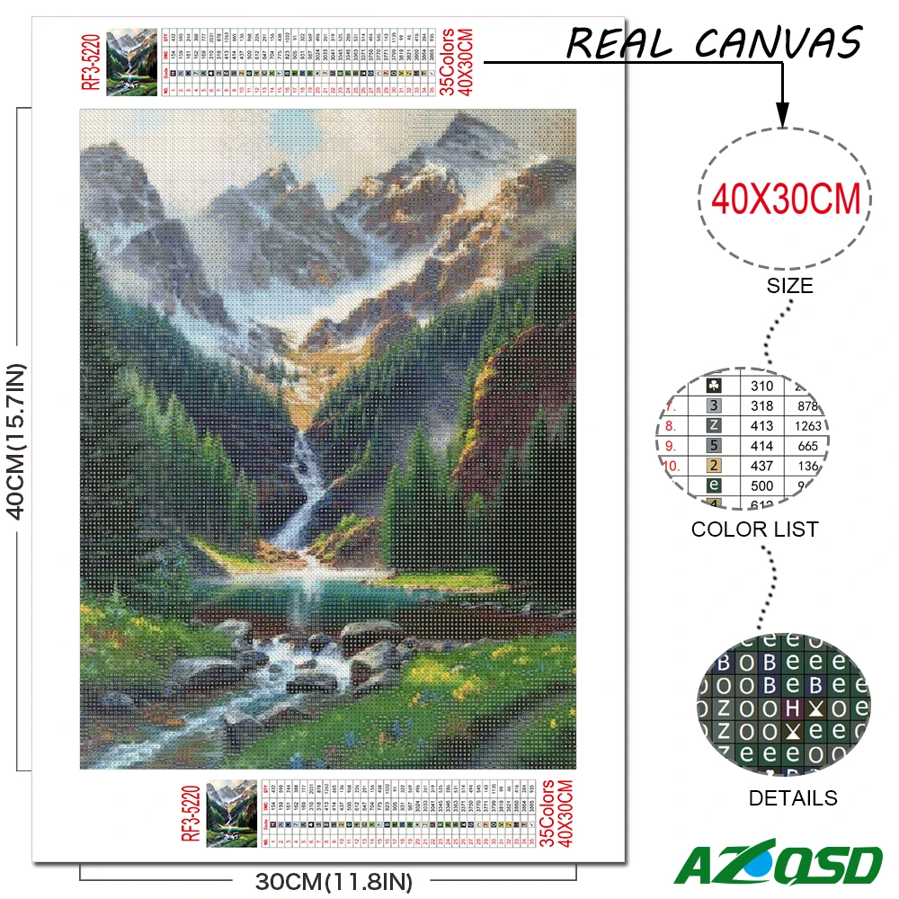 Full Drill Diamond Painting Landscape Picture Of Rhinestones Diamond Mosaic Waterfall Cross Stitch Embroidery Home Decor diamond painting,embroidery rhinestones