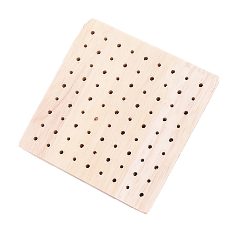 Wooden Material Polymer Clay Holder Clay Figurines Rack Wood Base Peg Board Durable Safe Easy Clean Oven Stable Supplies
