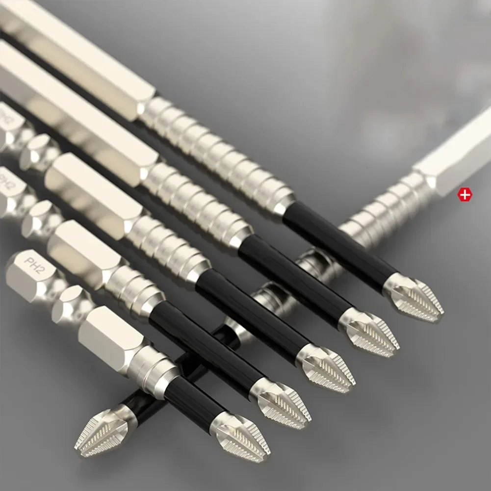1pc Magnetic Screwdriver Bit Alloy Steel  Anti-Slip Long Drill Bits 1/4 Hex Shank PH2 Head Screwdriver Bit Hand Tools 25-150mm 5