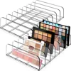 7-Compartment Transparent Makeup Organizer for Eyeshadow Palette and Cosmetics, Vanity Table and Bathroom Countertop Storage Box 1
