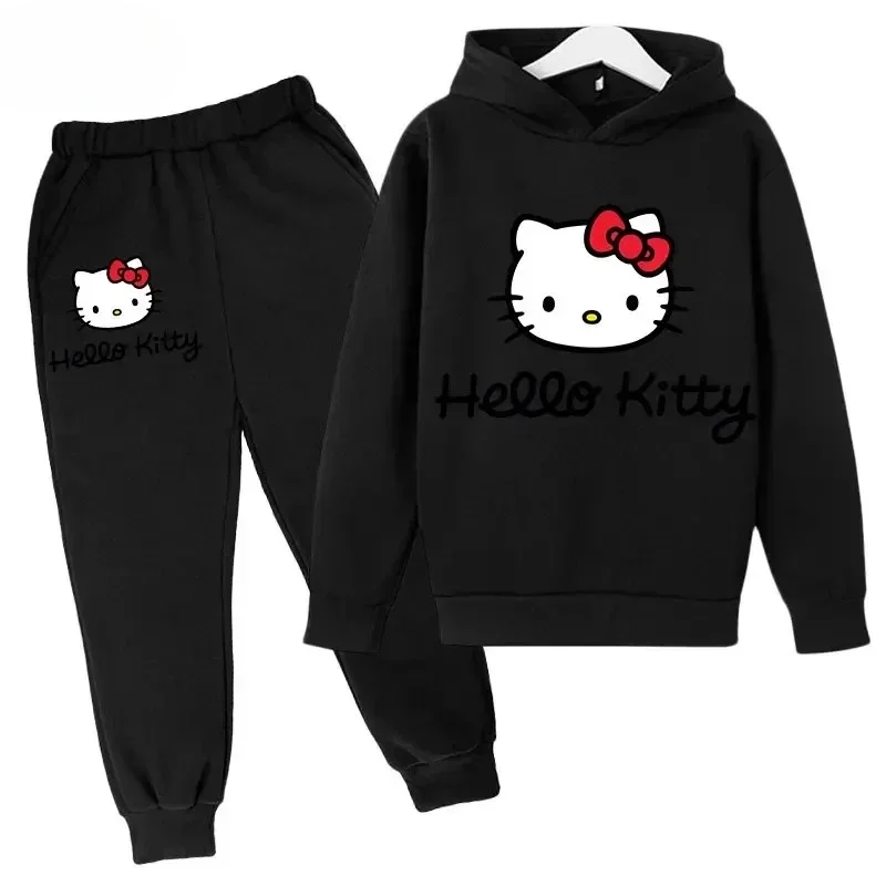 thumbnail image 1 of Conjunto de sudadera y pantalones para niño y niña, primavera y otoño, sudadera holgada, chándal, ropa para niño de 4 a 14 años, 1 of 4