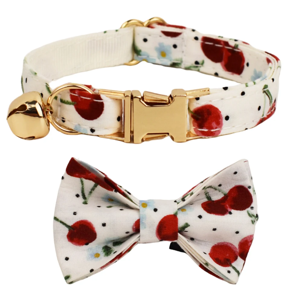 Personalized Adjustable Safety Cat Collar with Bowknot - Soft and Comfortable