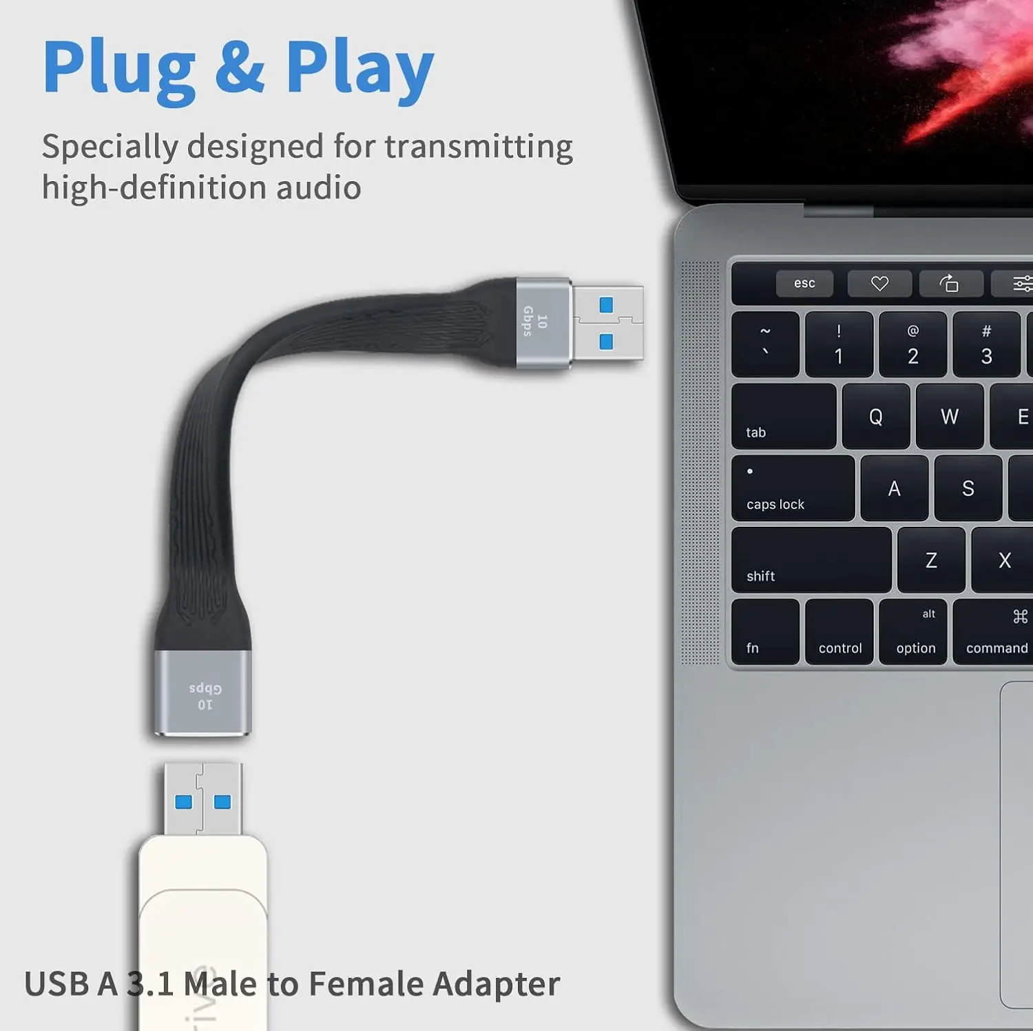 รูปสินค้า สาย USB 3.0 ยืดหยุ่น 13 ซม. ความเร็วสูง สำหรับอุปกรณ์ต่างๆ