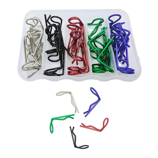 Sourcing Map 30 Clips De Cuerpo RC De ángulo De 90 Grados Doblados Y