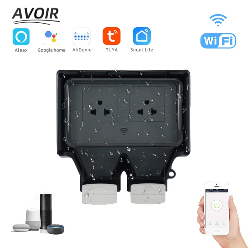 

Смарт-розетка электрическая, Wi-Fi, IP66, 220 В розетки электрические умная розетка розетка с usb розетки и выключатели тройник в розетку 220 розетка ...