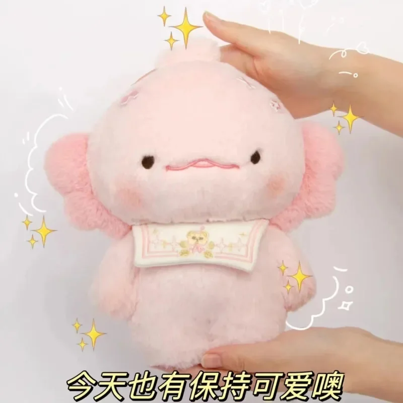 Kawaii Axolotls Plush Toy Pillow Cartoon Dinosaur Doll Cute Animal Stuffed Plushie Doll Axolotls Shoulder Bag Plush Backpack 2