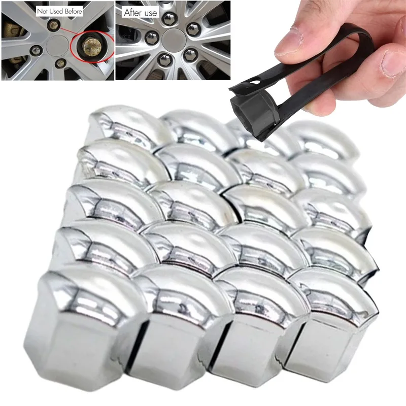 

17/19/21mm 20pcs/set Car Wheel Nut Caps Protection Covers Caps Anti-Rust Auto Hub Screw Cover Tyre Nut Bolt Exterior Decoration