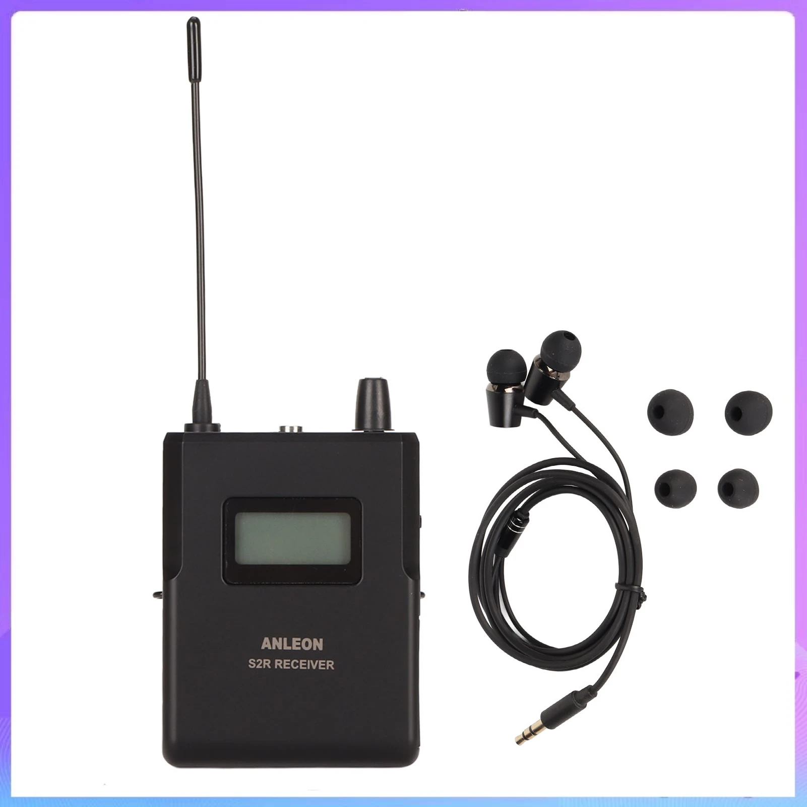 High Sensitivity Antenna Wireless Stage Monitor Receiver with Earphones 670-680/526-535/570-590/863-865MHz Optional