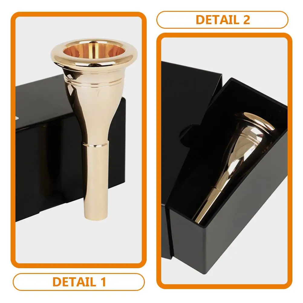 Gold Plated Trumpet Mouthpiece 17C Small Brass Copper Finish for Student Adult Beginner Music Instrument Accessories Durable