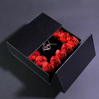 Cadeaux pour femmes bijoux pendentif collier/avec savon Rose éternelle boîte-cadeau fête des mères collier bijoux cadeaux d'anniversaire de mariage 4