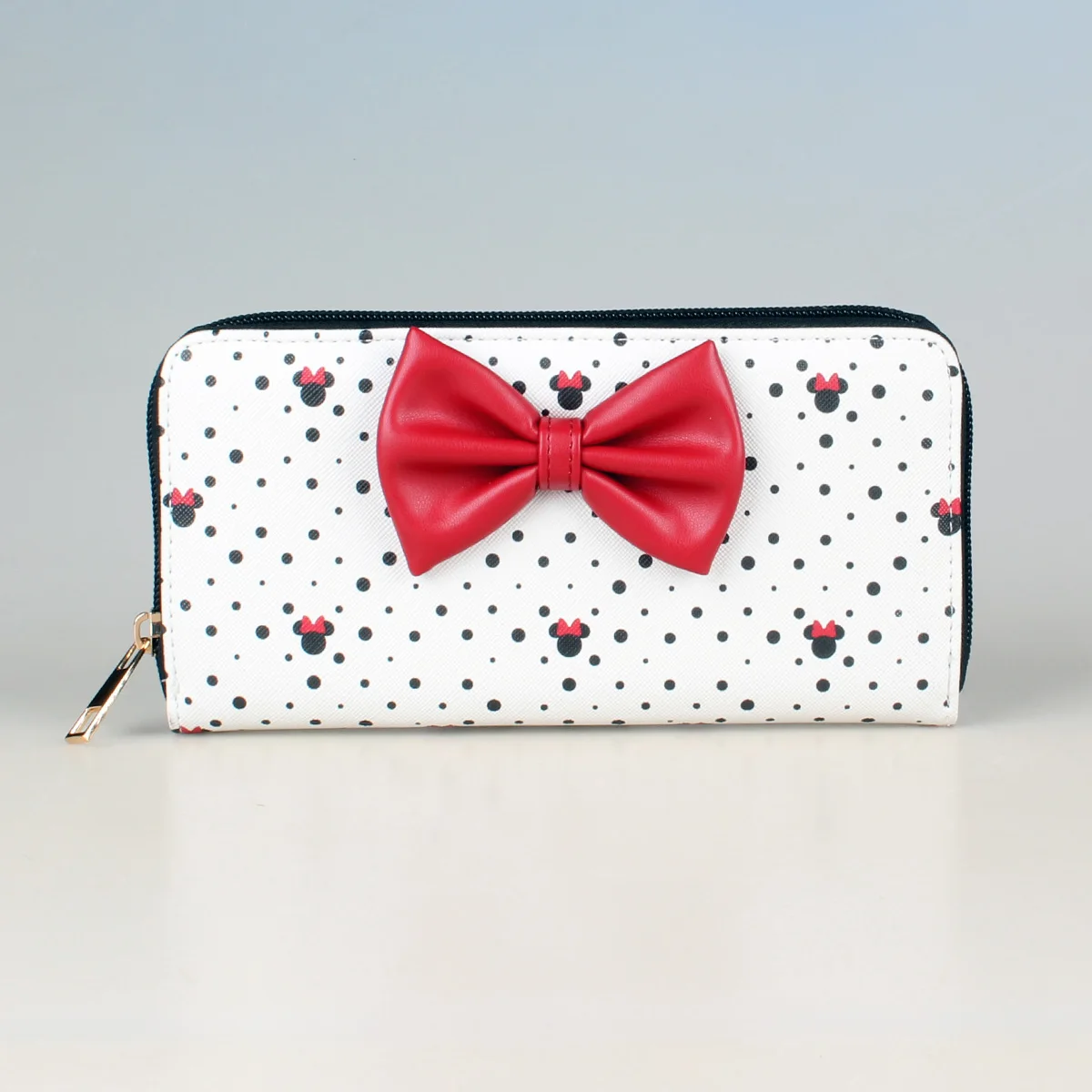 Cute bow zipper women's wallet, high-quality fashionable personalized card bag and coin purse