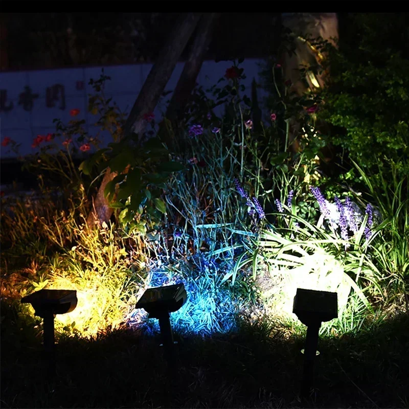 1/2/3Pcs Solar Powered 7LED Lamp Adjustable Solar Spotlight In-Ground IP65 Waterproof Landscape Wall Light Outdoor Lighting