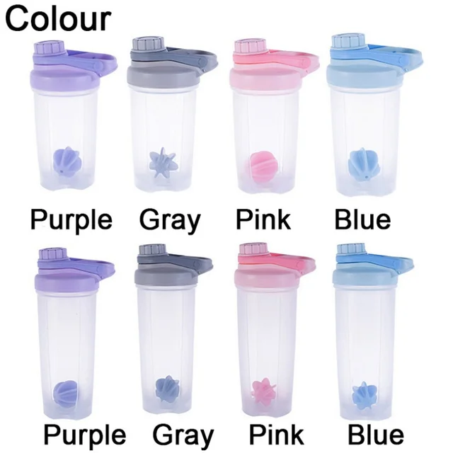 Creative Portable Shaking Cup with Handle Graduated Convenient and Practical Cup Sealed and Leak-proof Solid Color Water Cup 3