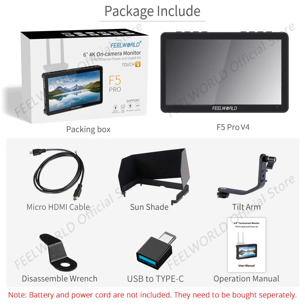 FEELWORLD F5 Pro V4 6 Inch Touch Screen DSLR Camera Field Monitor