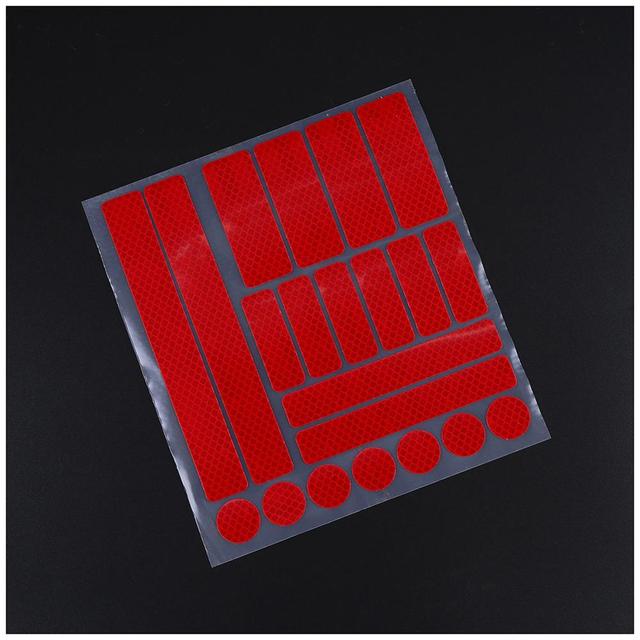 Reflective Stickers Safety Warning Tapes 21Pcs/set Bicycle Reflector Cycling Warning Reflector Film Decal Tape