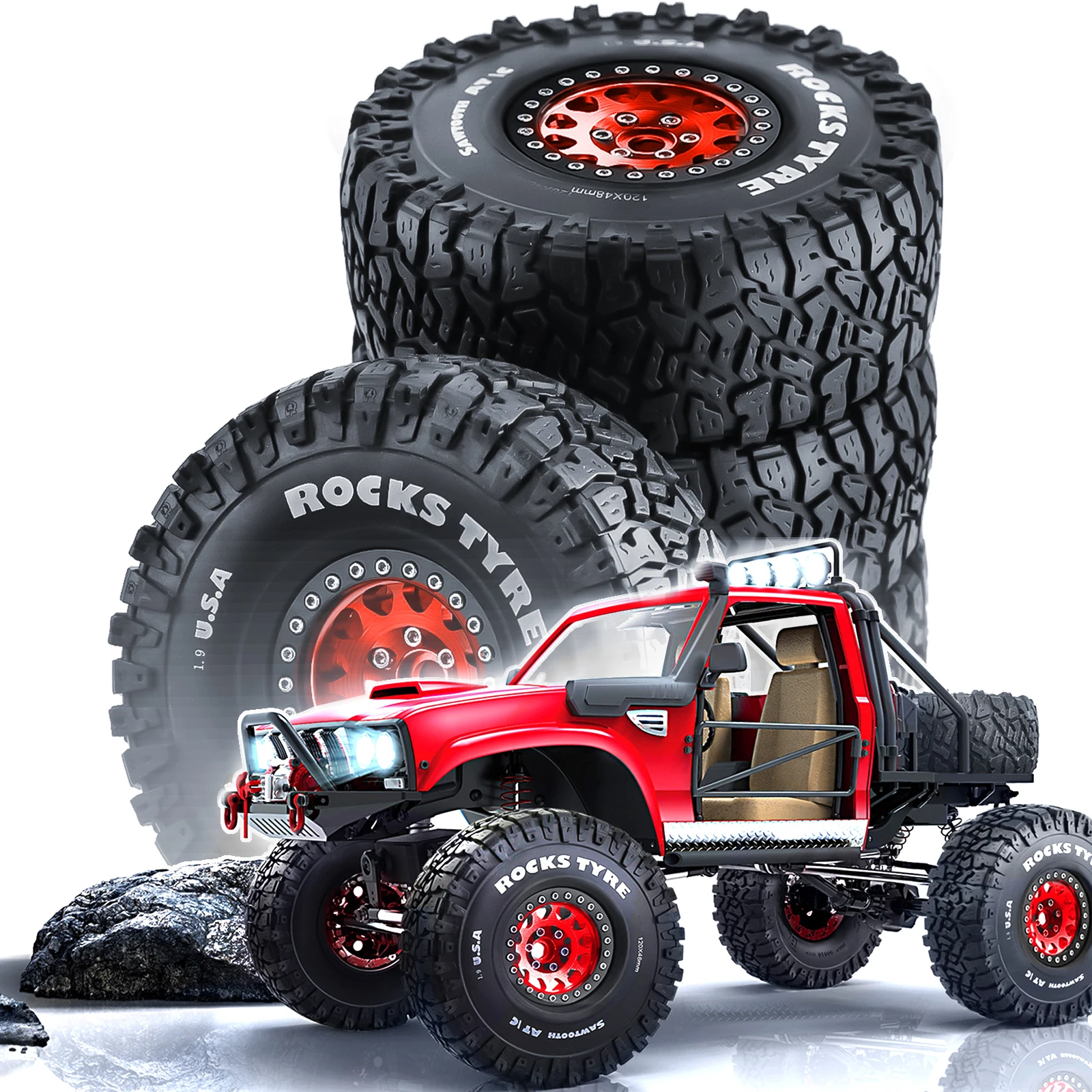 

Колесные диски и резиновая шина для 1,9 RC Rock Crawler Axial SCX10 RR10 AX10 Wraith 1/10 90048 KM2, 4 шт., 90018 дюйма, Beadlock
