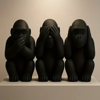 Three Monkeys Figurine Set 1