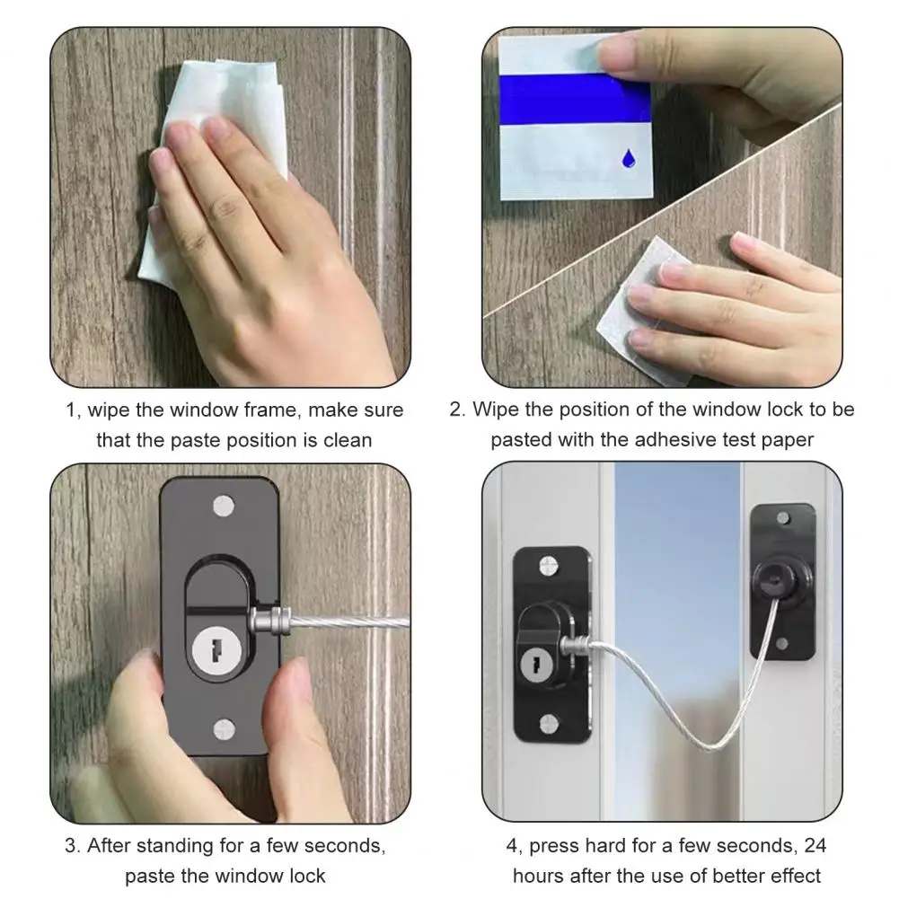 Child Protection Baby Safety Window Lock Self Adhesive Adjustable Child Safety Locks Protection For Windows From Children Lock