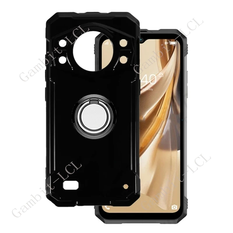 Premium Rugged Phone Case with Back Ring Holder and Bracket, Soft Protective Cover