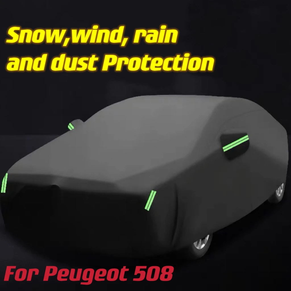 

1Pcs Full Camouflage Car Cover For Peugeot 508 2010-2022 Outdoor Anti-UV Sun Shade Rain Snow Resistant Auto Cover Waterproof