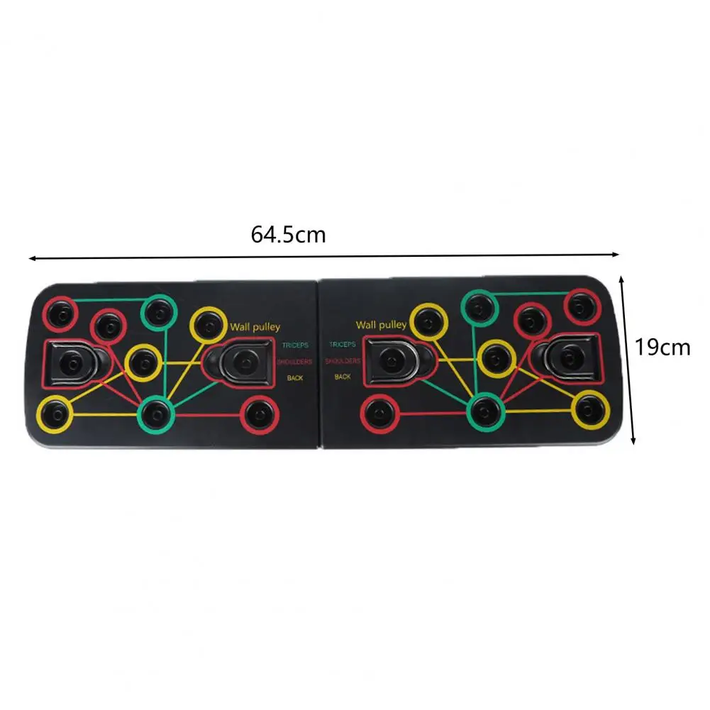 1 Set Push Up Board ABS Detachable Push Up Bar Non-Slip Burning Fat Push-Up Stand with Elastic Strap Fitness Board for Home