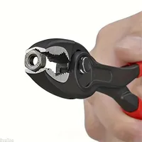 8-Inch Snap-Ring Pliers Stainless Steel Multi-Function Quick Adjust Home Repair Pliers Large Opening Pipe & Wire Hand Tool 1
