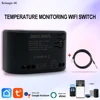 Tuya Smart WiFi Switch Temperature Sensor Monitor 7-32V 85-250V Monitoring Thermostat Passive Dry Contact Relay Work With Alexa 1