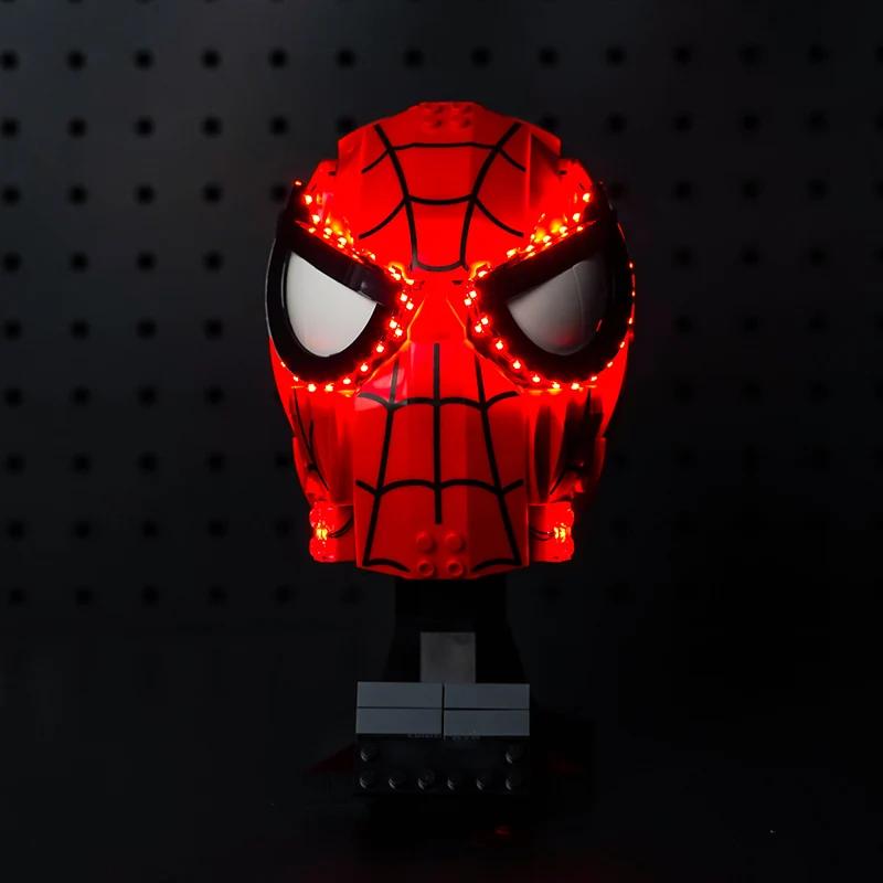 

LocoLee LED light 76285 set is suitable for Spider Man's Mask building blocks (including lighting accessories only)