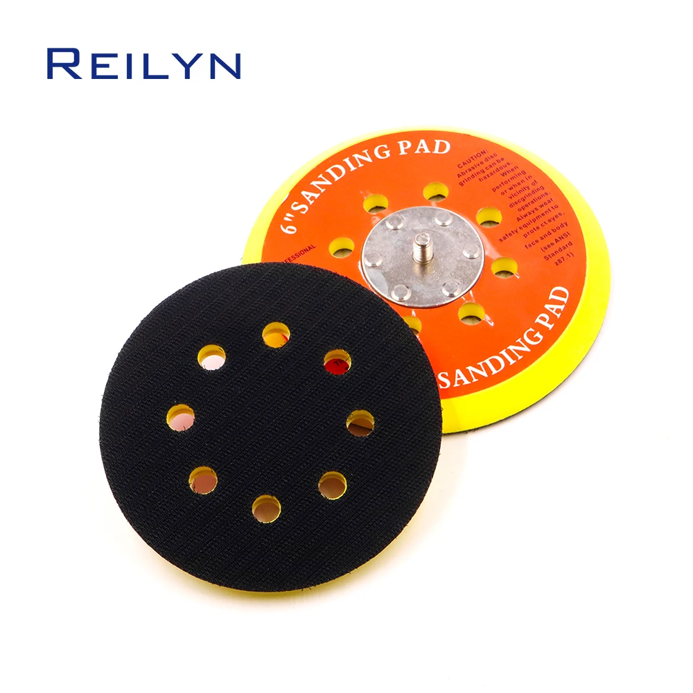 8-hole sanding disc backing pad sandpaper holder  sanding polishing disc hook-loop back plate Pneumatic Sanding polisher pad backing plate m10 m14 hook