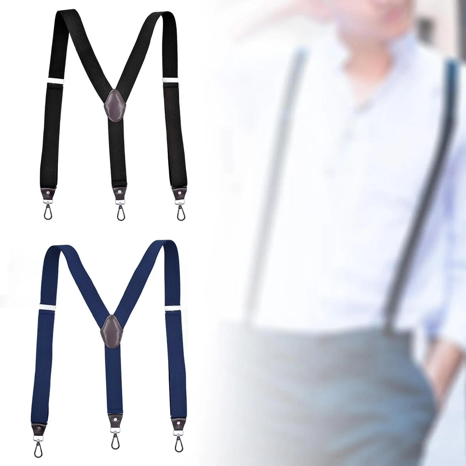 

Fashion Men's Suspenders Adjustable Hooks Back Belt With adjustable Elastic Trouser Braces Straps Apparel Accessories 3.5x120cm