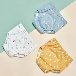 Set of 3 Baby Cotton Training Pants with 6-Layer Waterproof Protection - 100cm (11-14kg) (Duck)