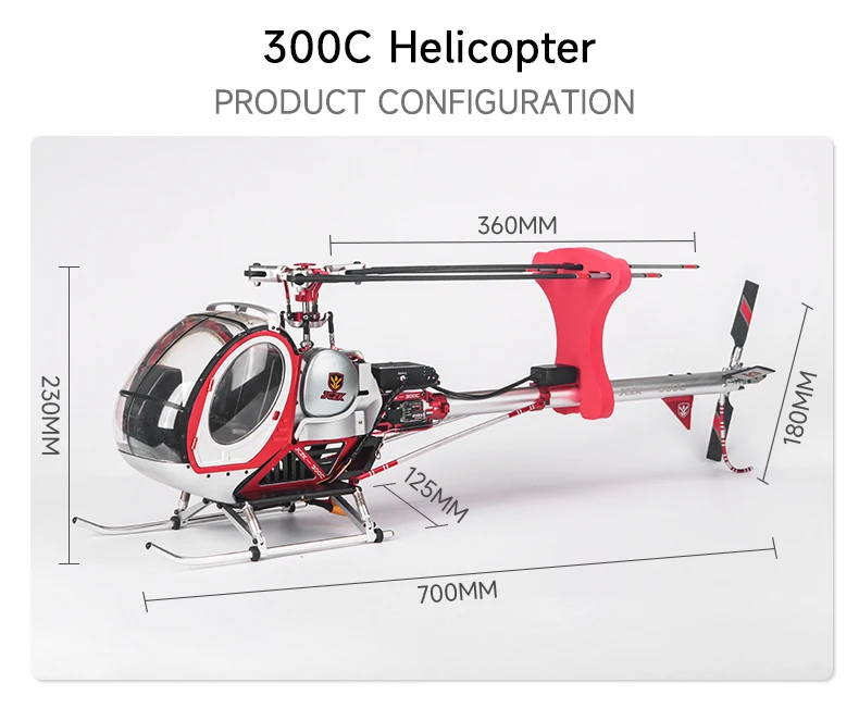 Schweizer JCZK 300C Helicopter Hughes All Metal High Simulation