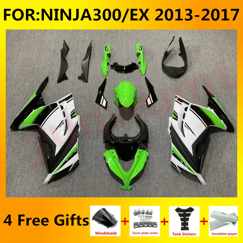 

New ABS Motorcycle Fairing kits Fit for ninja EX 300 EX300 ZX300R ninja300 2013 2014 2015 2016 2017 fairings kit set green black