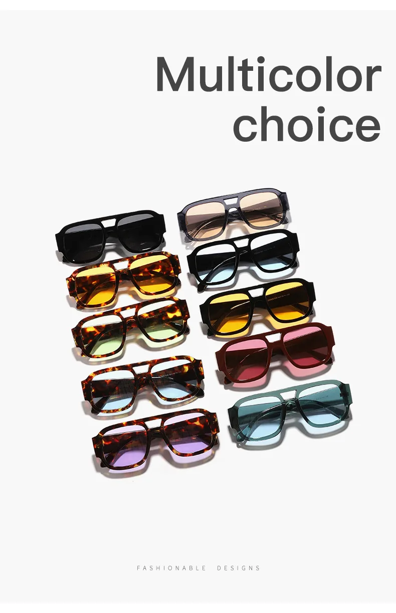 Trendy Oversized Aviator Sunglasses Retro Y2K Square UV Protection Unisex Amazon.com: GUVIVI Retro Oversized Aviator Sunglasses for  main image 4