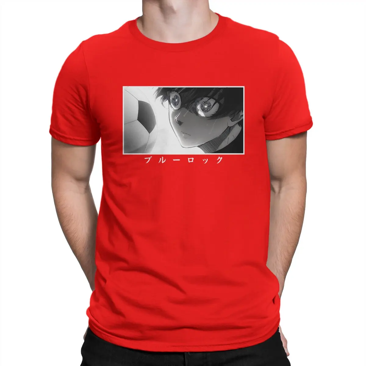 thumbnail image 1 of Camisetas de anime Isagi Yoichi para hombre, camisetas casuales de Blue Lock, camiseta de manga corta con cuello redondo, ropa de verano de algodón puro, 1 of 7