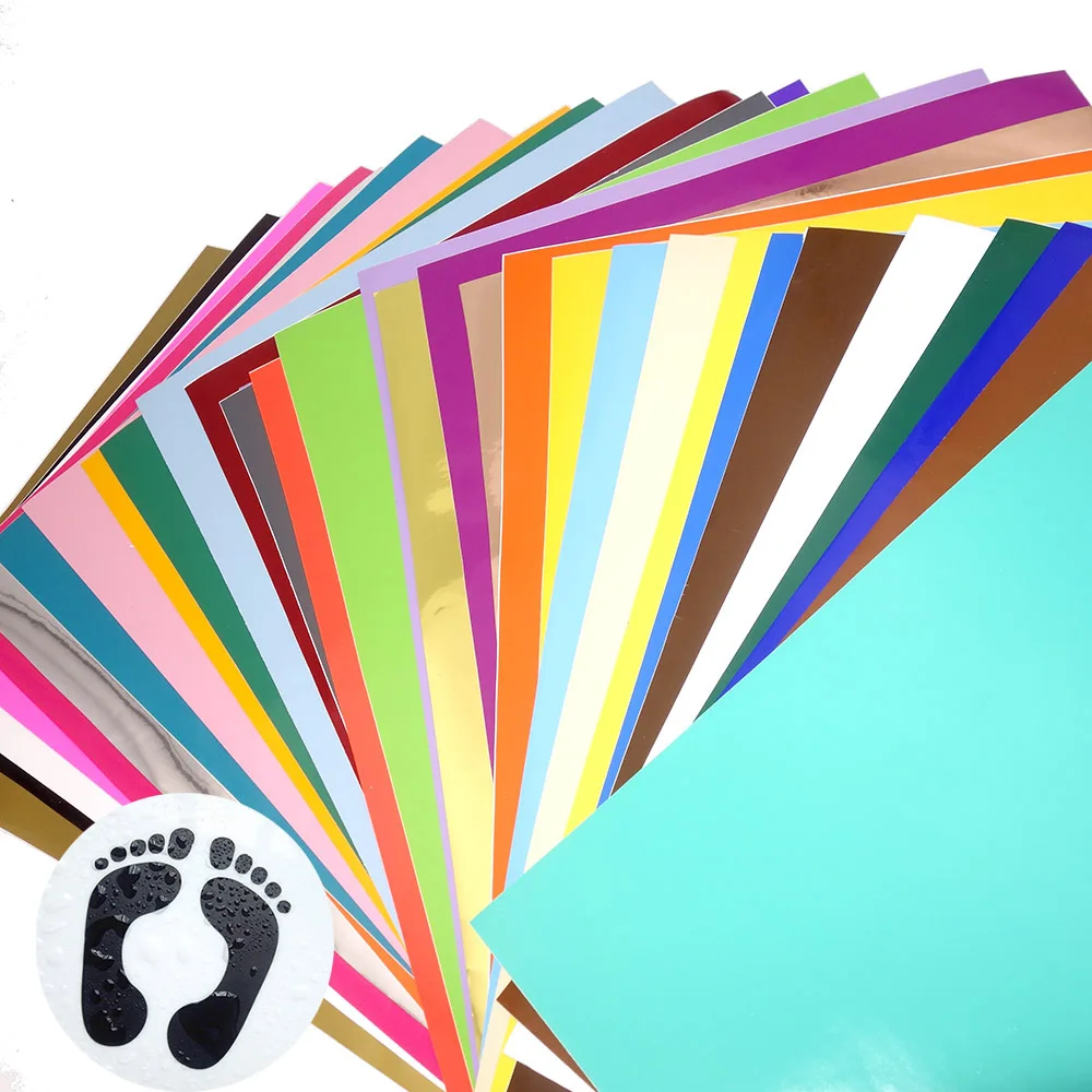 Permanent Adhesive Gloss Vinyl Matte Metal Vinyl Sheets For Cut Silhouette Party Decoration Stickers Craft Cutter Cars Decal