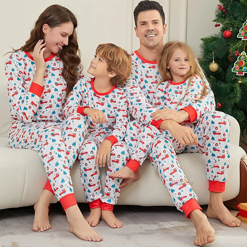 thumbnail image 1 of Pijamas navideños 2025 a juego para toda la familia, para adultos, padres, madres, niños, niñas, bebés, pijamas de Navidad, conjunto de ropa, aspecto familiar, ropa de dormir, 1 of 5