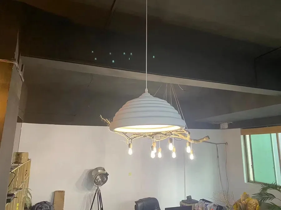 Description Picture 2 of itemRestaurant Wabi Sabi Personality Pendant Light Dining Island Art LED Chandelier Modern Cafe Bar Study Bedroom Decor Hanging Lamp