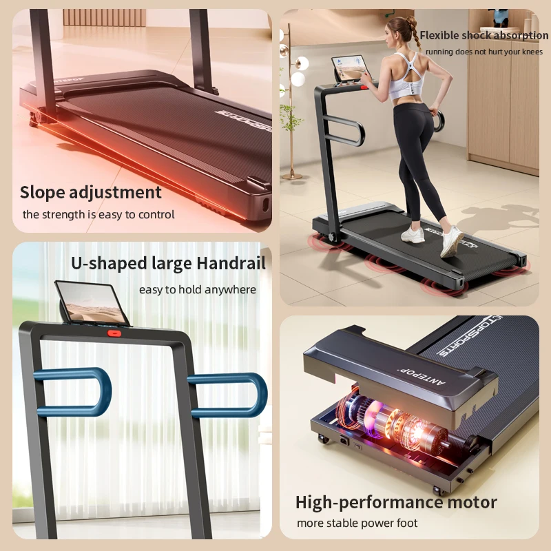 Professional Gym Walking Pad Under Desk Treadmill Foldable Machine Portable Commercial Electric Treadmill for Home Use