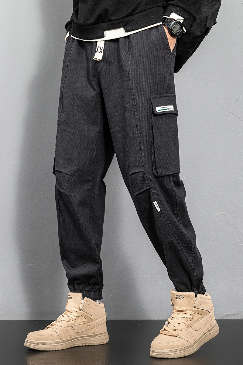 

10xl 9xl 8xl Cargo Pants Men Multi-Pockets Plus Size Cotton Workwear Harem Trousers Male Black Gray Casual Jogger Pants