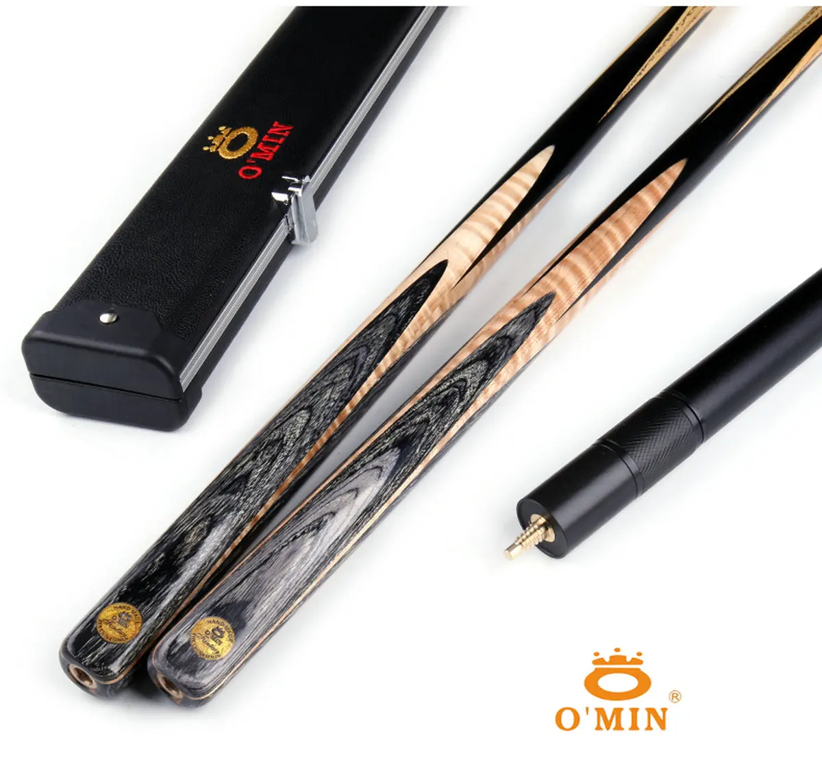 OMIN 57 인치 드리머 스누커 당구 큐 스틱, 익스텐더 및 케이스 홀더, 9.8mm, 11.5mm