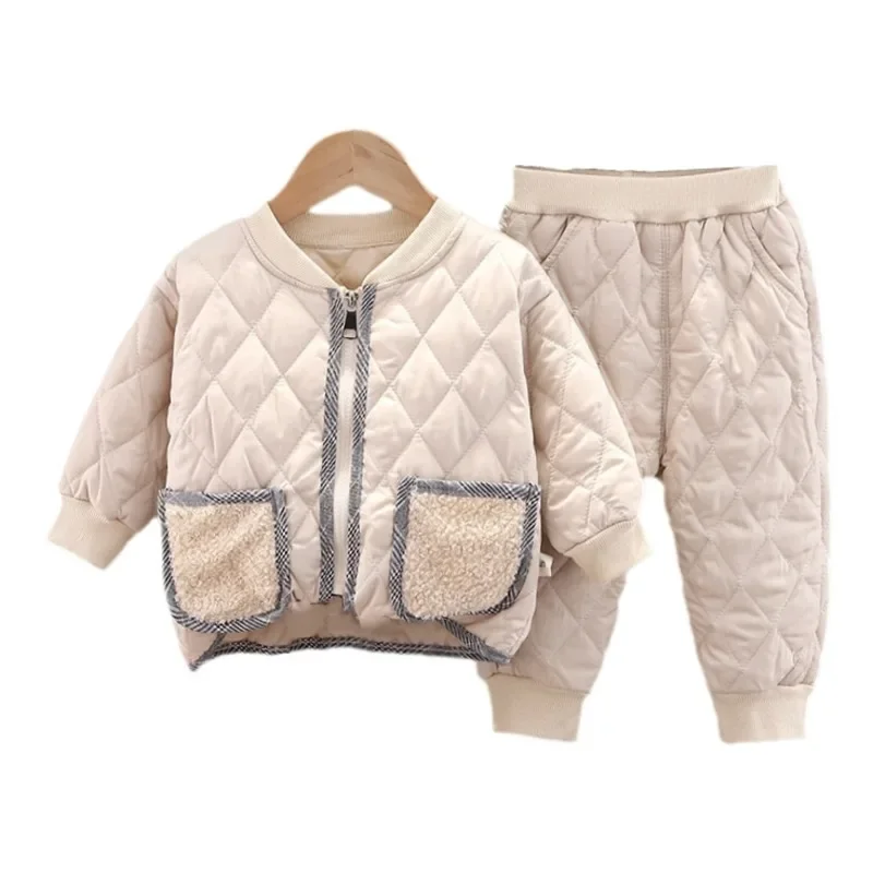 New Winter Children Keep Warm Clothes autumn Kids Boys Girls Thicken Cotton Jacket Pants 2Pcs/sets Baby Infant Casual Tracksuits kids clothing set girls clothing set kids sports suit boys clothing set children sports suit kids sweatshirt set boys tracksuits suit boys tracksuits