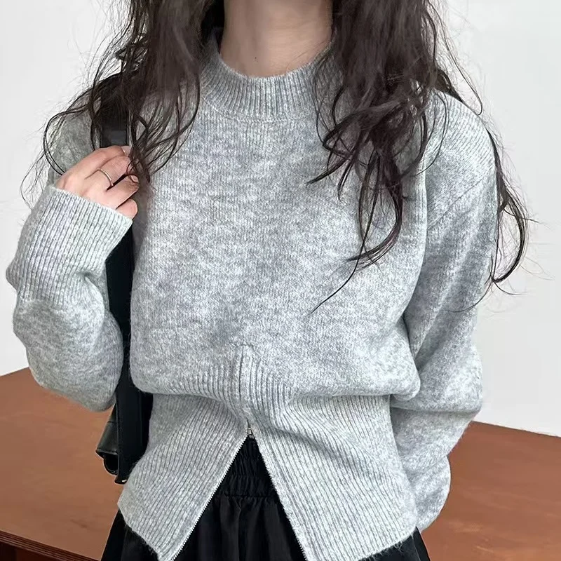 Women Elegant Pullover Sweater Winter Knitwear Long Sleeve