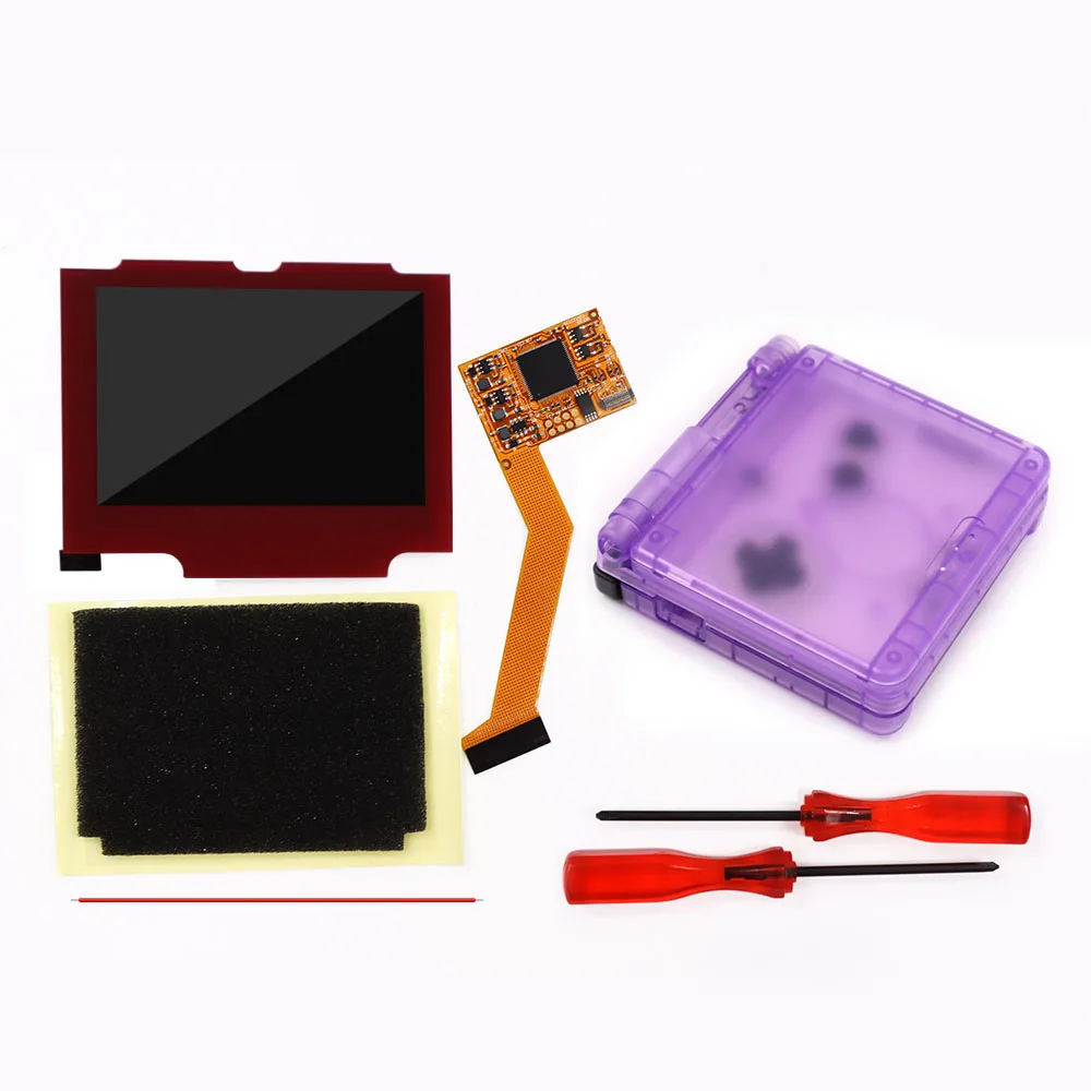 ゲームボーイアドバンス - IPSバックライト液晶V2+明るさ10段階 カスタム　おまけ　エボルタ電池2本付 Amazon.co.jp: HISPEEDIDO バックライト LCD バックライト付き