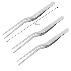 Stainless Steel Kitchen Tweezers - Portable BBQ Food Clip Tong (3PCS(14cm))